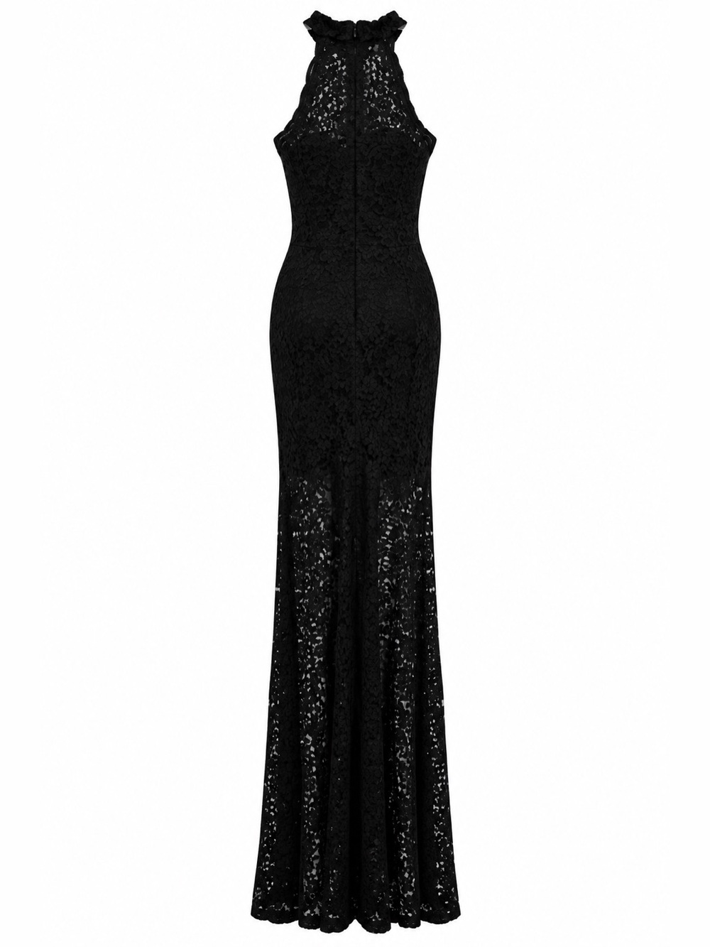 bebe Black Lace Halter Neck Jumpsuit - Picture 3 of 4